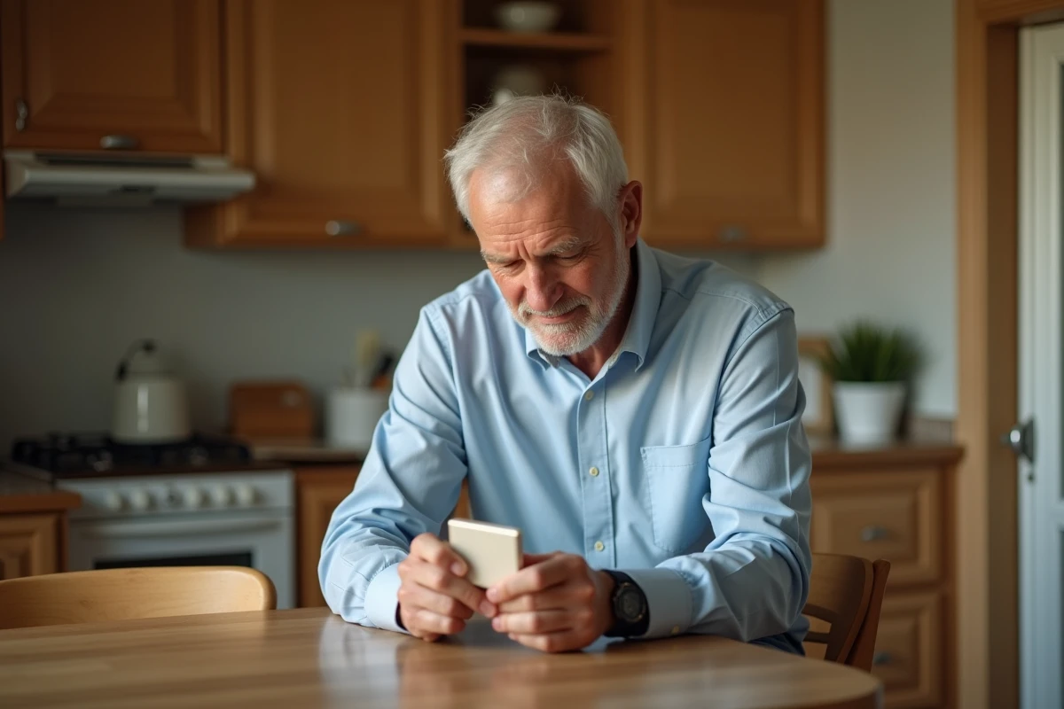 Homme ouvre un petit parfum à la maison